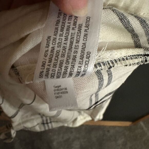 A New Day Womens Linen Blend Tie-Front Faux-Button Tank Top Cream Size XL NWT - Picture 7 of 11